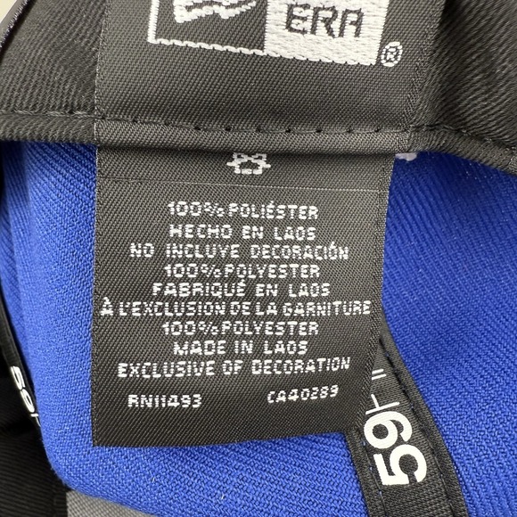 Buffalo Bills NWT Mens New Era 59FIFTY 7 1/4 Blue Cap Hat 60th Anniversary - Picture 8 of 9